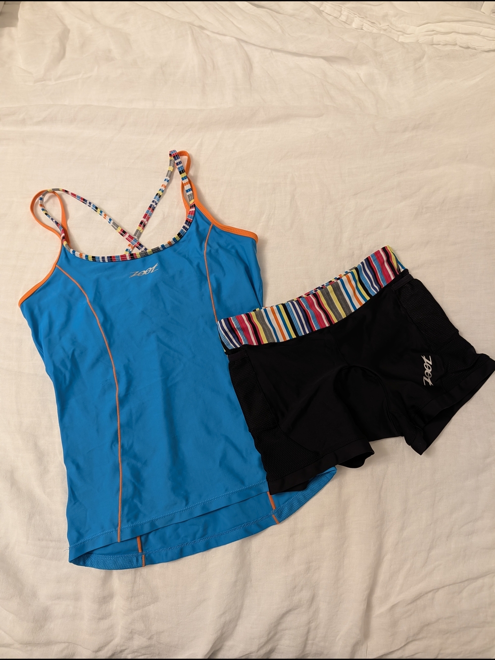 Zoot Blue Tank & Black Shorts Triathlon Set